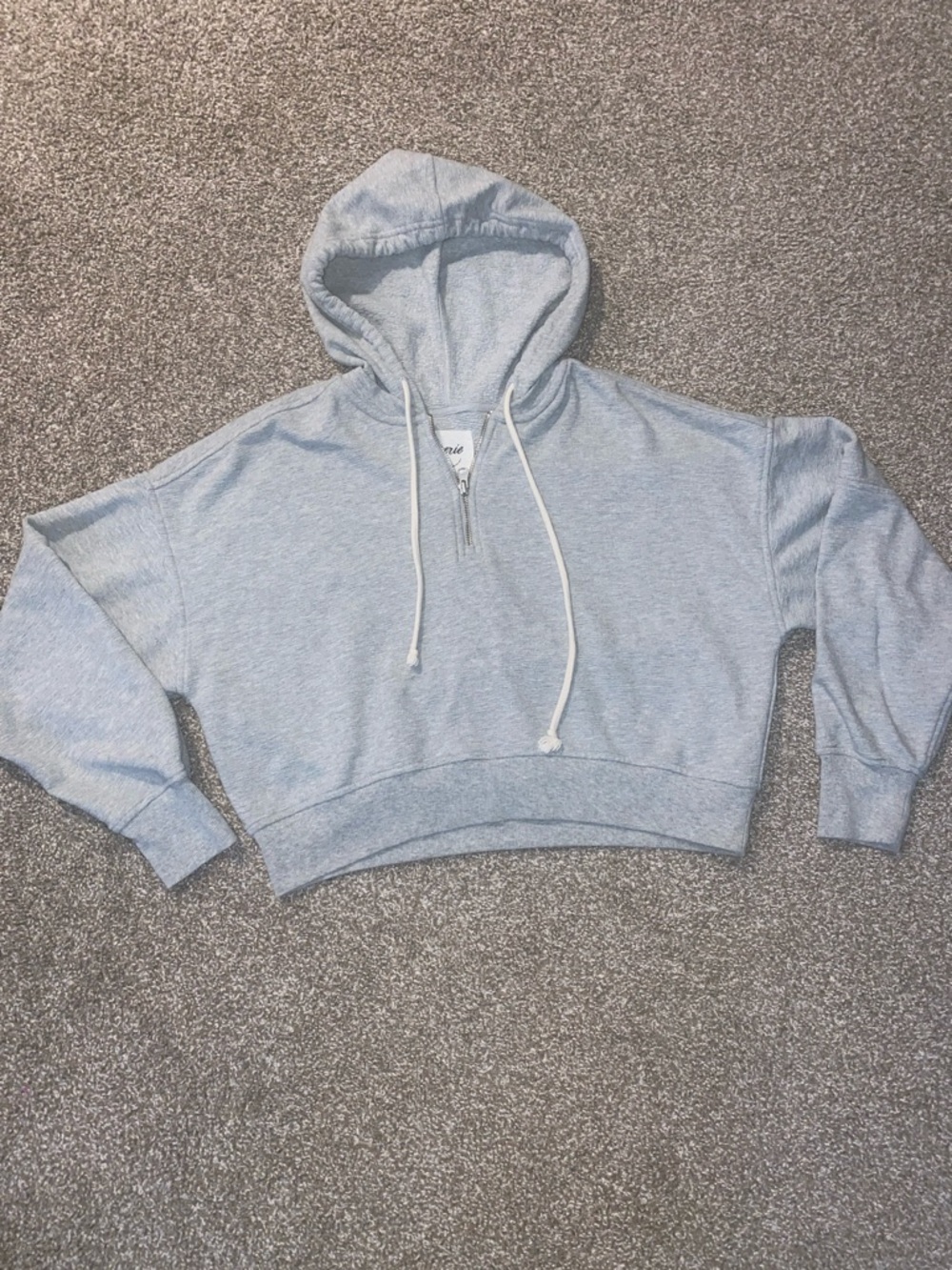 Aerie oversized cropped quarter 1/4 zip hoodie size xs new without tags
